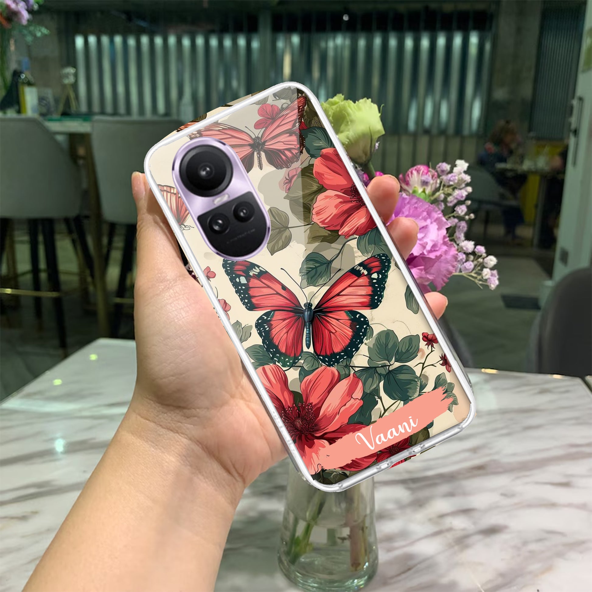 Butterfly Customize Transparent Silicon Case For Oppo ShopOnCliQ