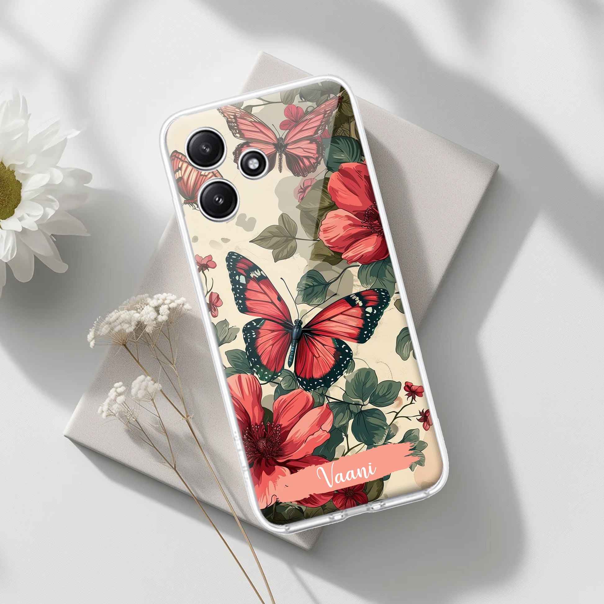 Butterfly Customize Transparent Silicon Case For Poco ShopOnCliQ