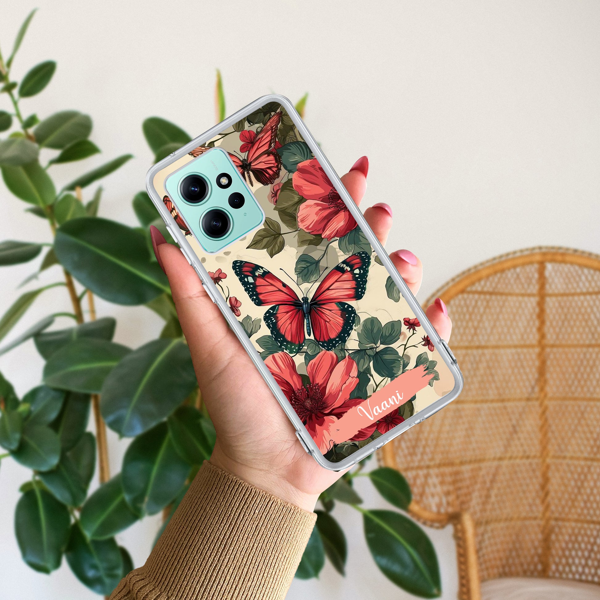 Butterfly Customize Transparent Silicon Case For Poco - ShopOnCliQ