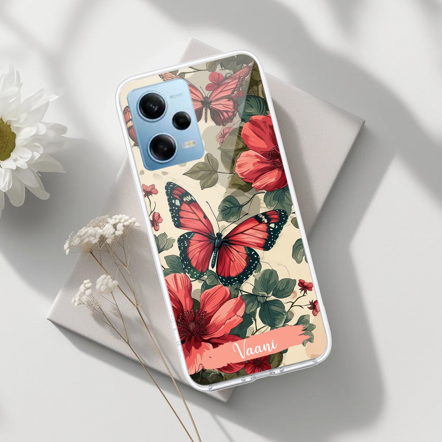 Butterfly Customize Transparent Silicon Case For Poco ShopOnCliQ