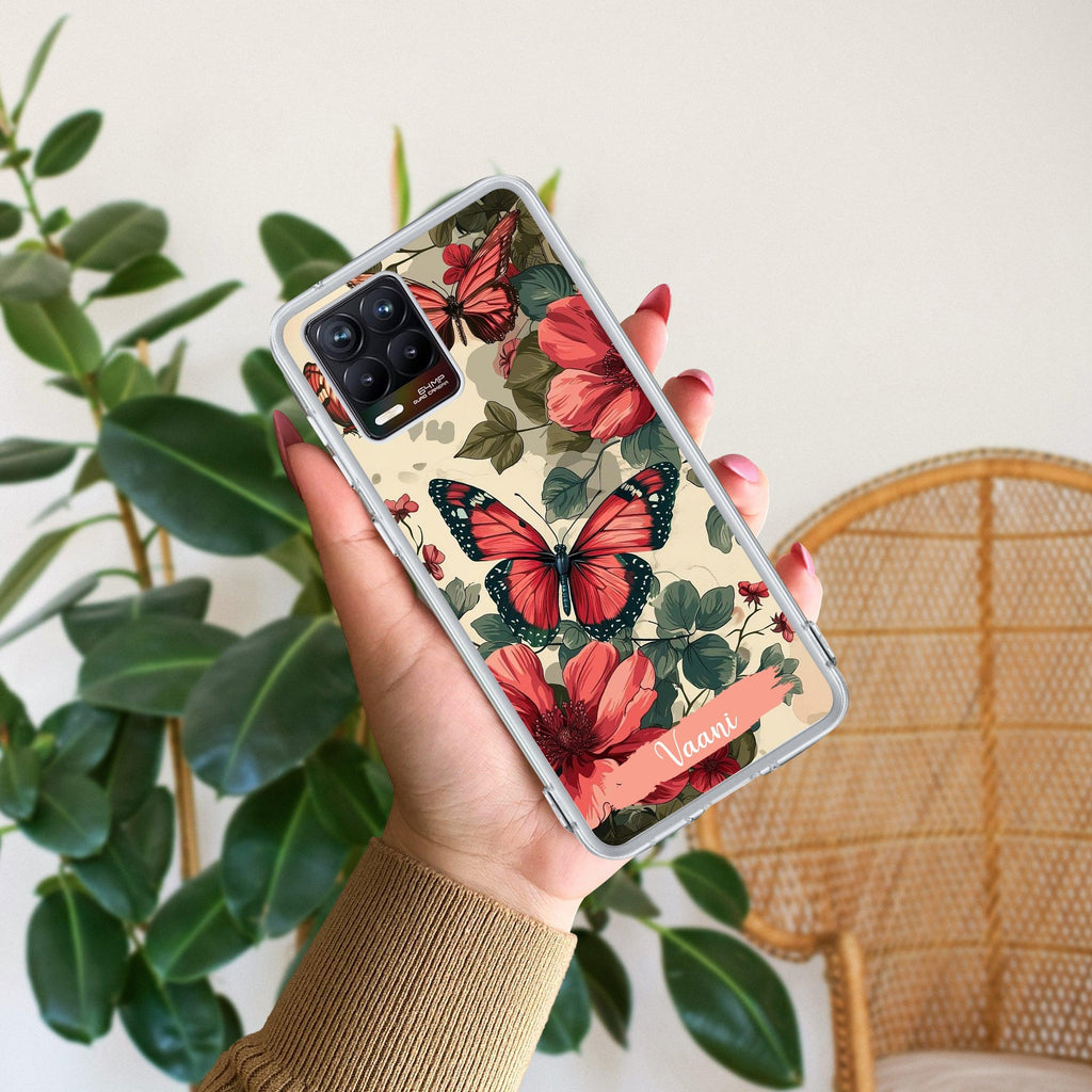Butterfly Customize Anti Yelllow Case For Realme 8 4G / Realme 8 Pro