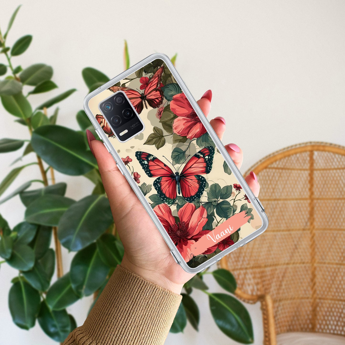 Butterfly Customize Transparent Silicon Case For Realme/Narzo ShopOnCliQ