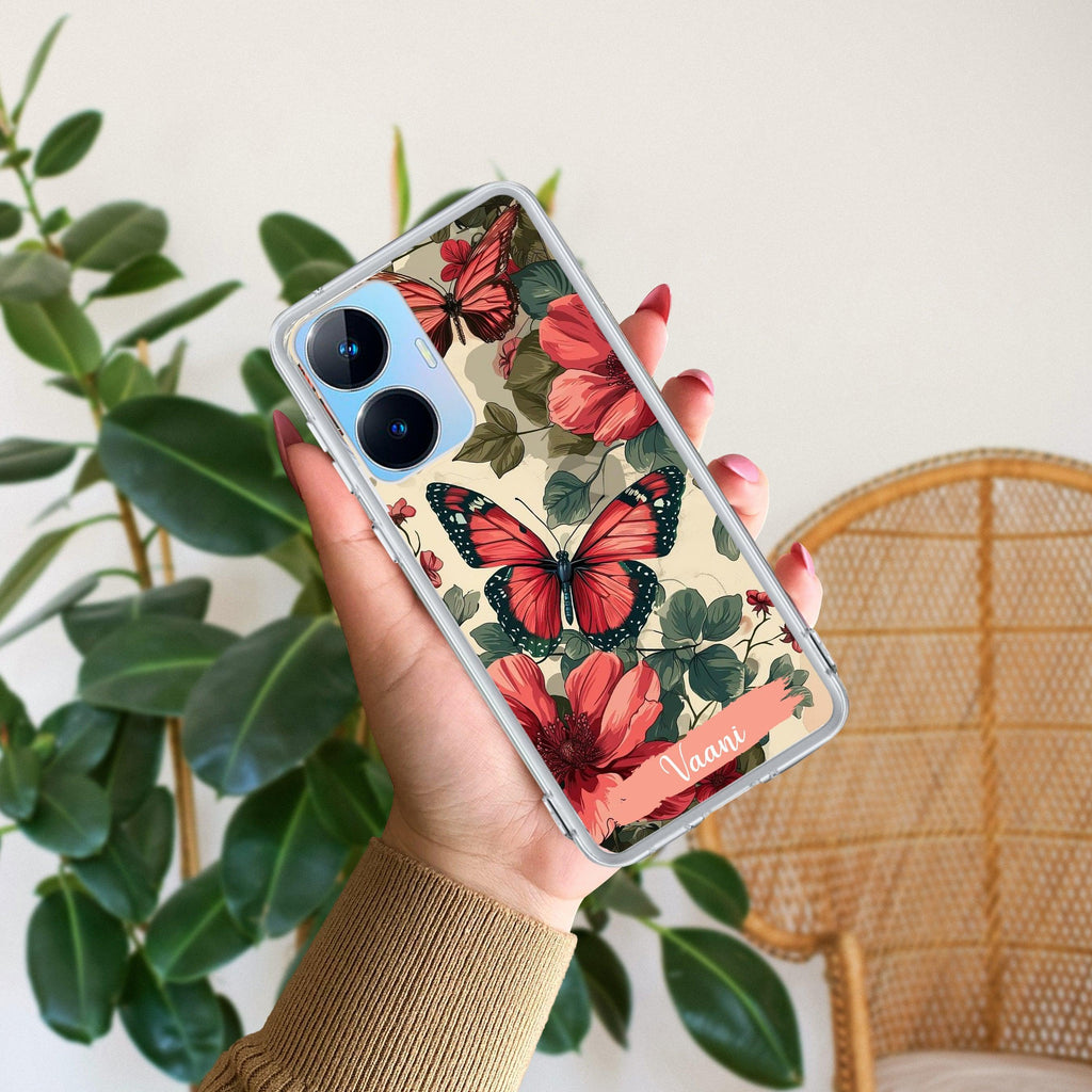 Butterfly Customize Anti Yelllow Case For Realme C55