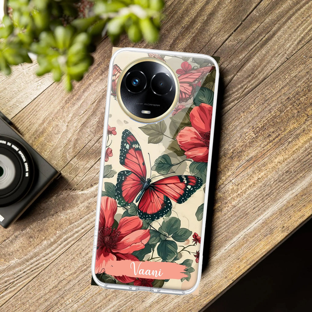 Butterfly Customize Anti Yelllow Case For Realme Narzo 60X /  Realme 11X