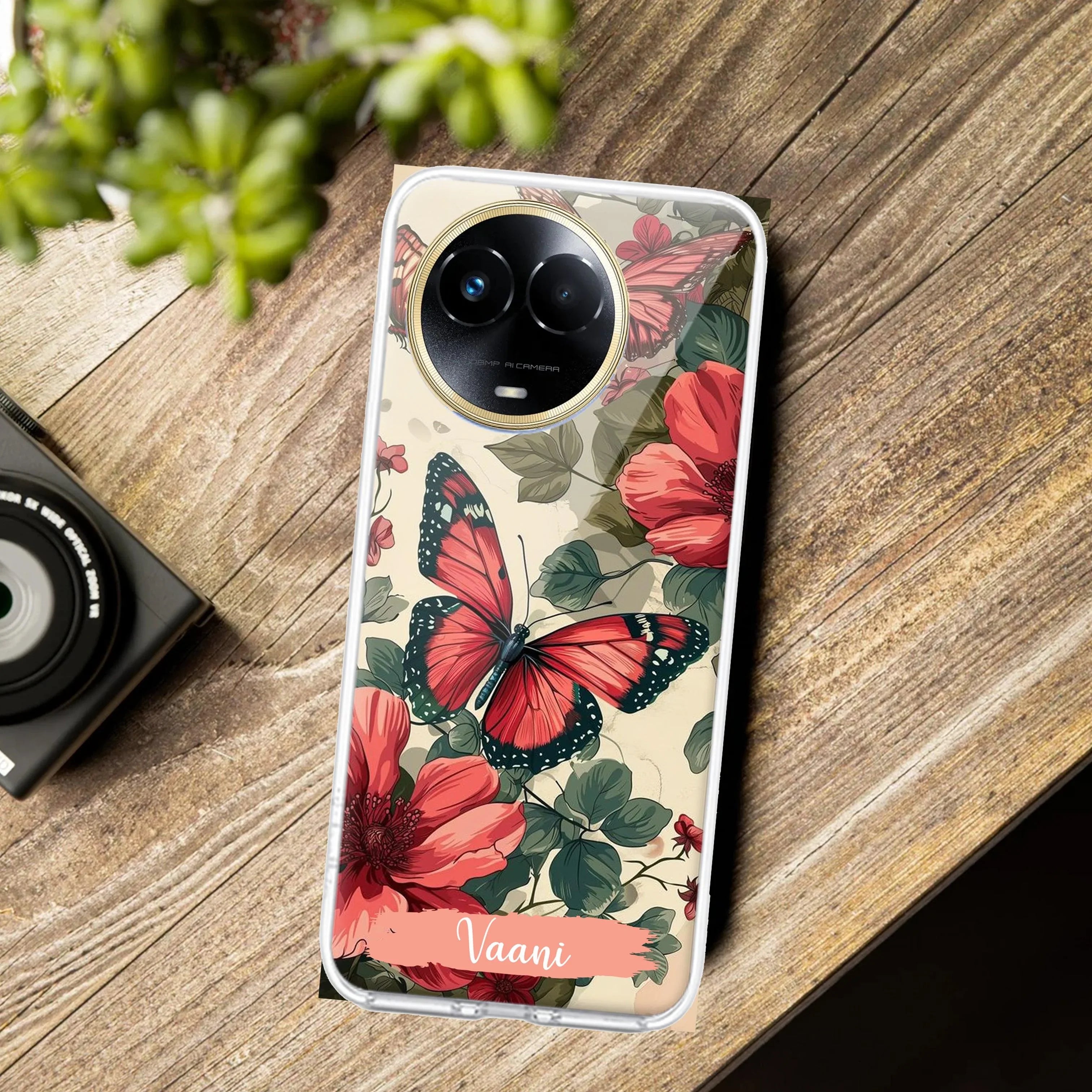Butterfly Customize Anti Yelllow Case For Realme Narzo 60X /  Realme 11X