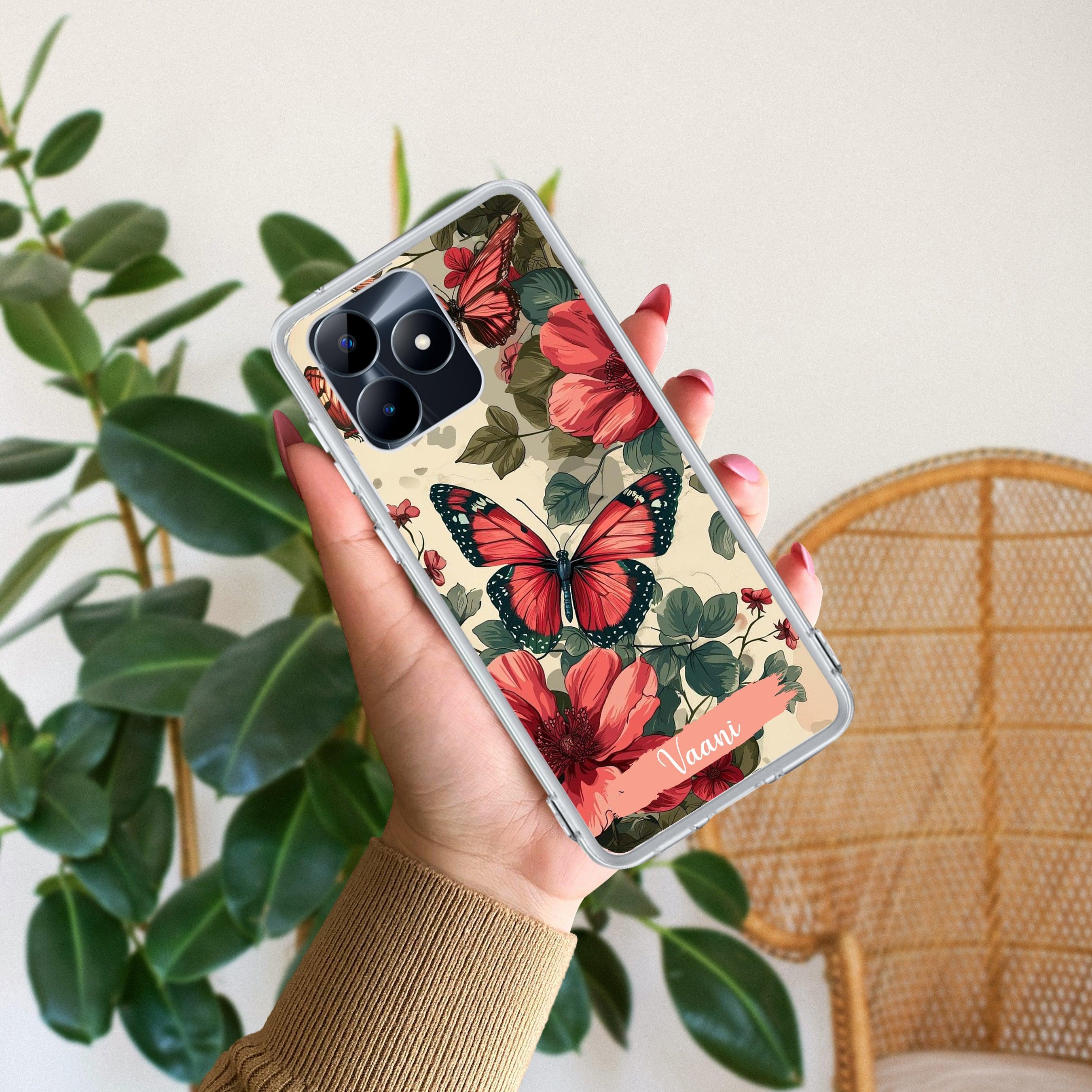 Butterfly Customize Anti Yelllow Case For Realme C53
