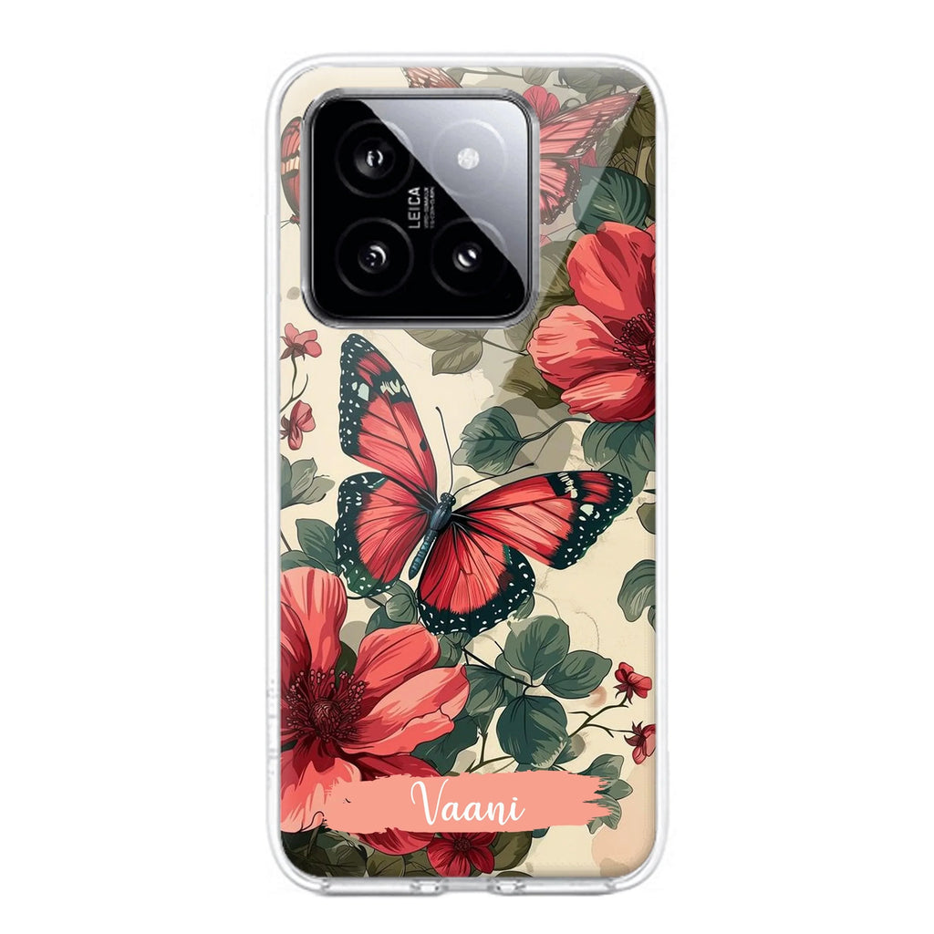 Butterfly Customize Transparent Silicon Case For Redmi Note 12 5G