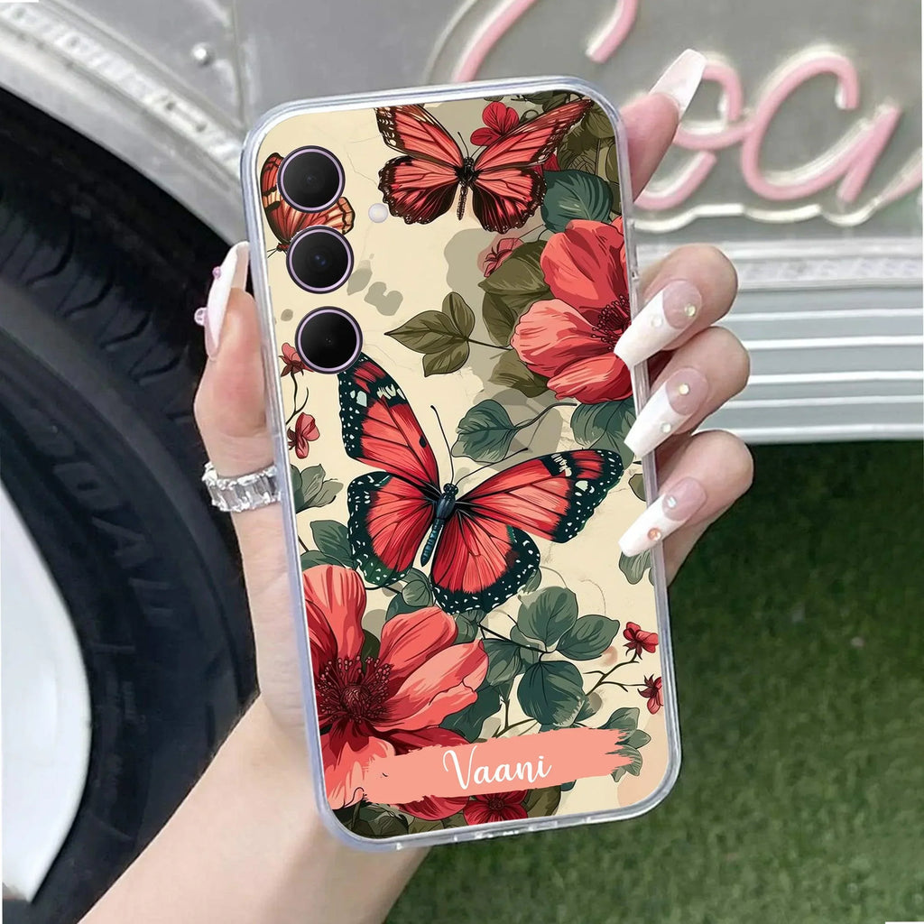 Butterfly Customize Transparent Silicon Case For Samsung Galaxy A23 5G