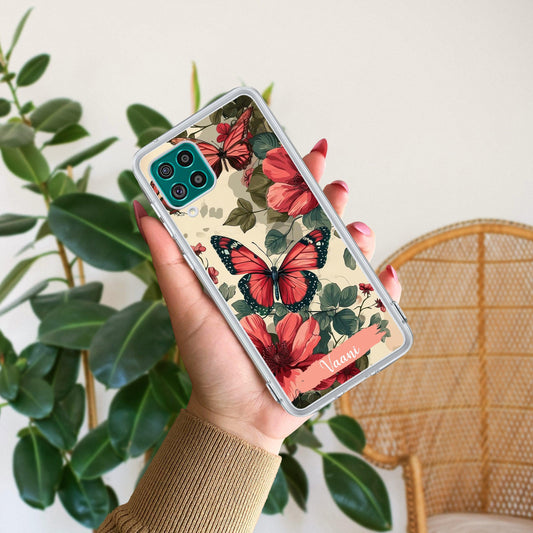 Butterfly Customize Transparent Silicon Case For Samsung