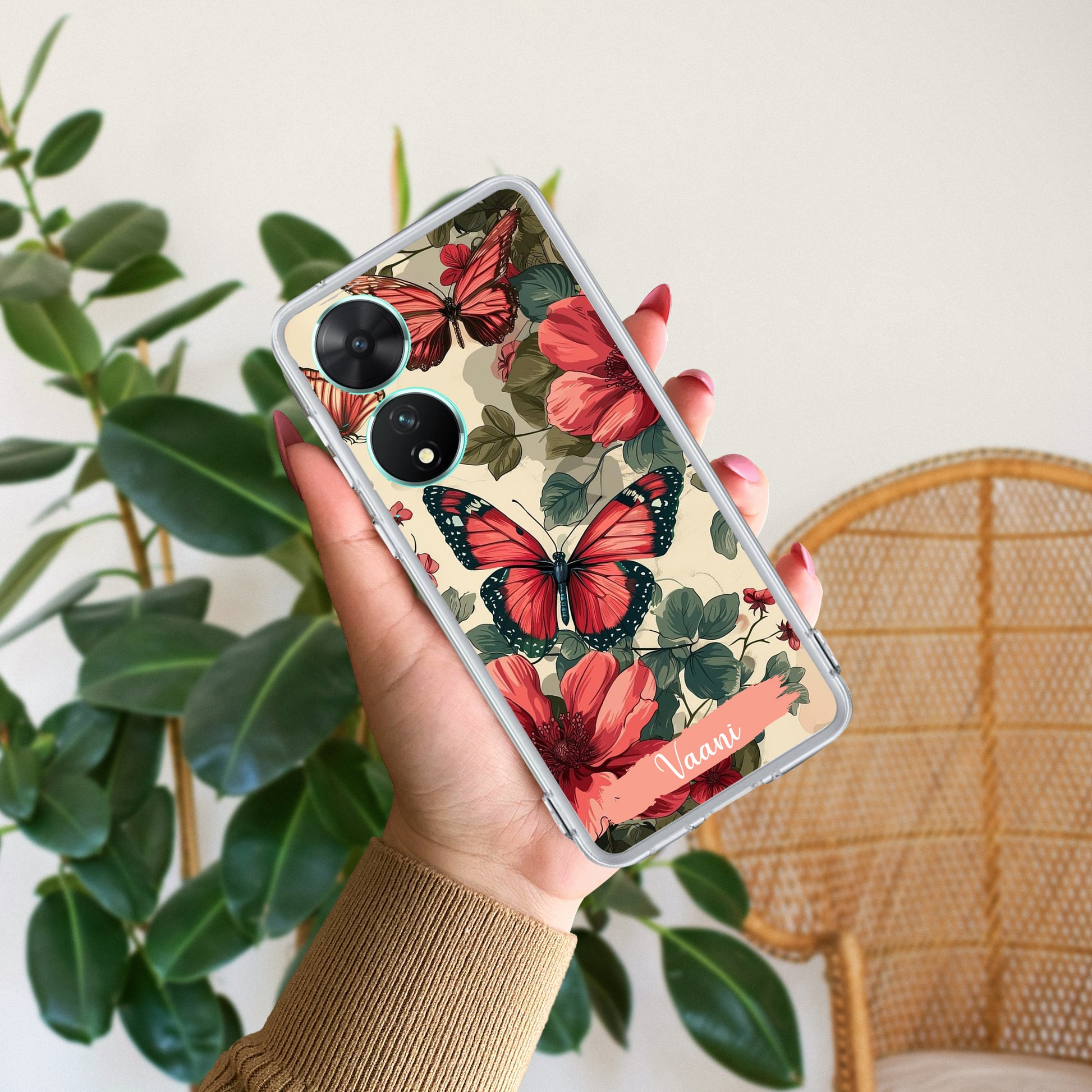 Butterfly Customize Transparent Silicon Case For Vivo ShopOnCliQ