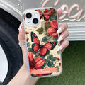 Butterfly Customize Transparent Silicon Case For iPhone