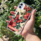 Butterfly Customize Anti Yellow Clear Case For iPhone 12 Mini