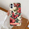 Butterfly Customize Transparent Silicon Case For iPhone 16 Plus