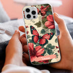 Butterfly Customize Anti Yellow Clear Case For iPhone 16 Pro Max