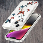 Butterfly Floral Design Transparent Silicon Case For iQOO Z7s 5G