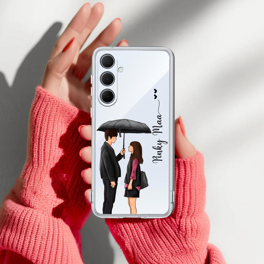 Caring Couple Customize Anti Yellow Case For Samsung Galaxy A35 5G