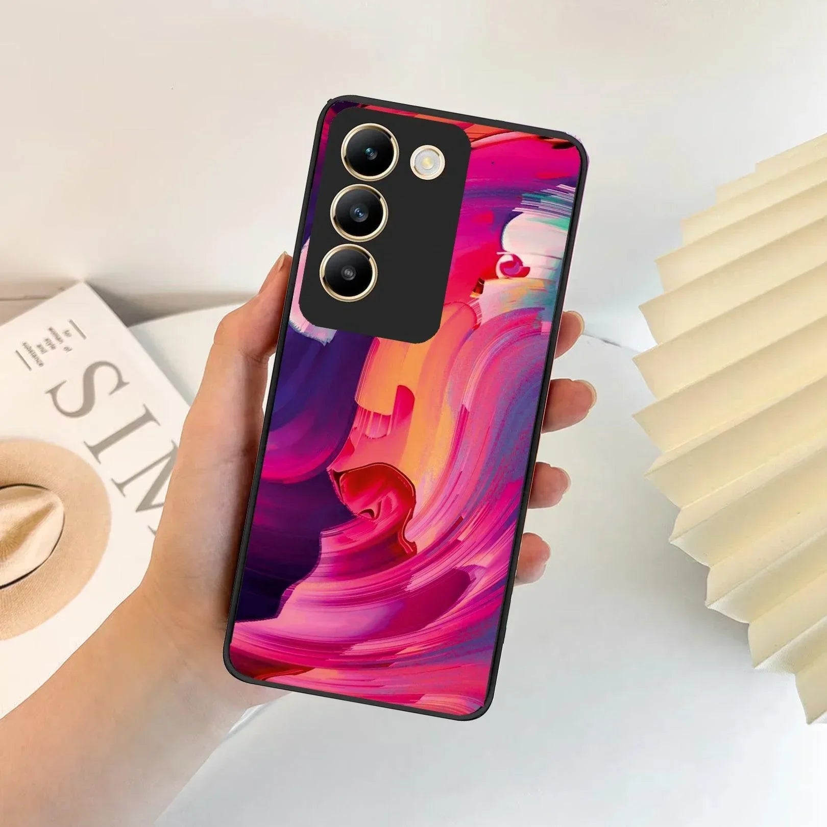 Canvas Print Glossy Metal Case Cover For Vivo - ShopOnCliQ
