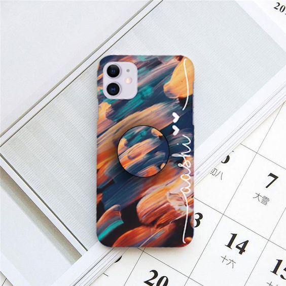 Canvas Print Slim Phone Case Cover For iPhone Cover Yellow For iPhone