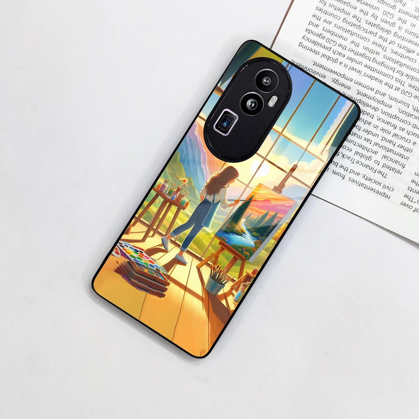 Canvas of Dreams Glass Case Cover For Oppo