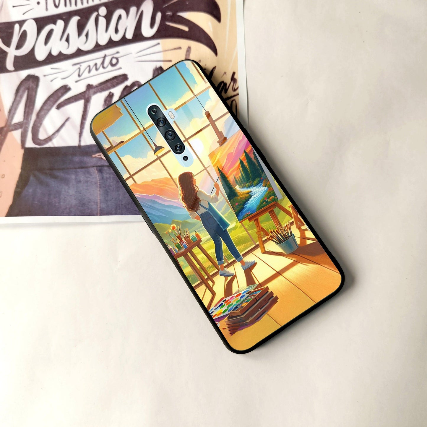 Canvas of Dreams Glass Case Cover For Oppo