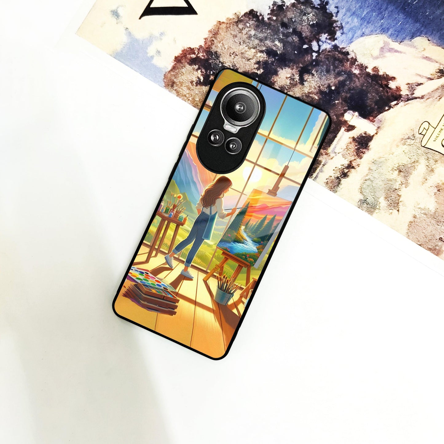 Canvas of Dreams Glass Case Cover For Oppo