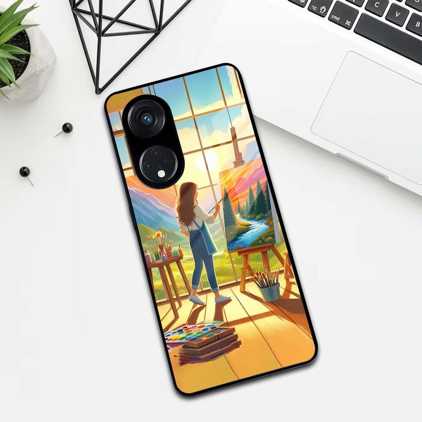 Canvas of Dreams Glass Case Cover For Oppo