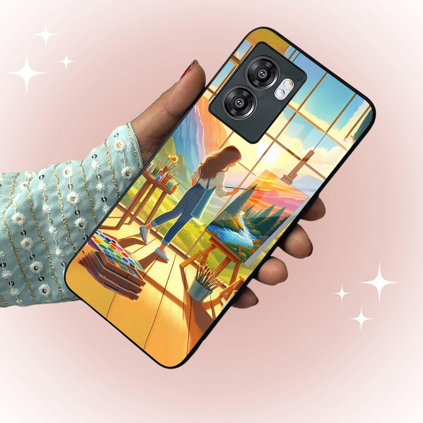 Canvas of Dreams Glass Case Cover For Oppo