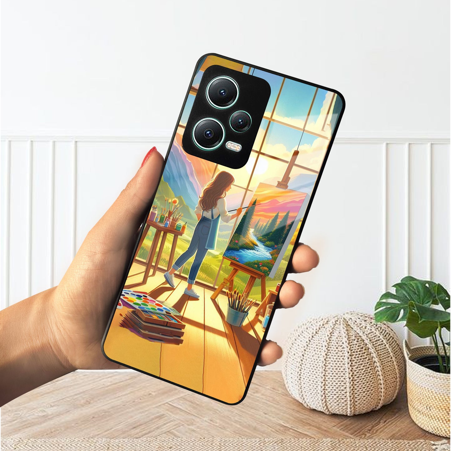 Canvas of Dreams Glass Case Cover For Poco ShopOnCliQ