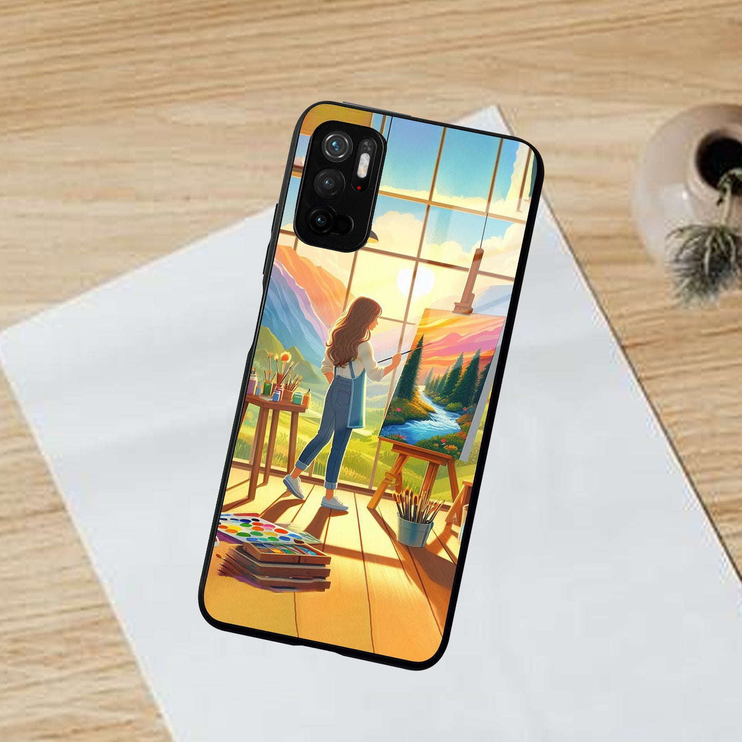 Canvas of Dreams Glass Case Cover For Poco ShopOnCliQ