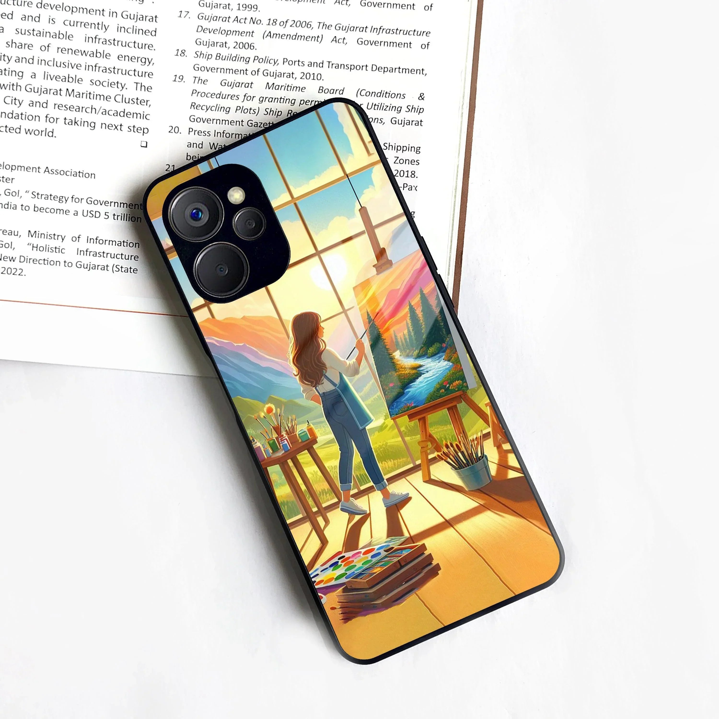 Canvas of Dreams Glass Case Cover For Realme/Narzo - ShopOnCliQ