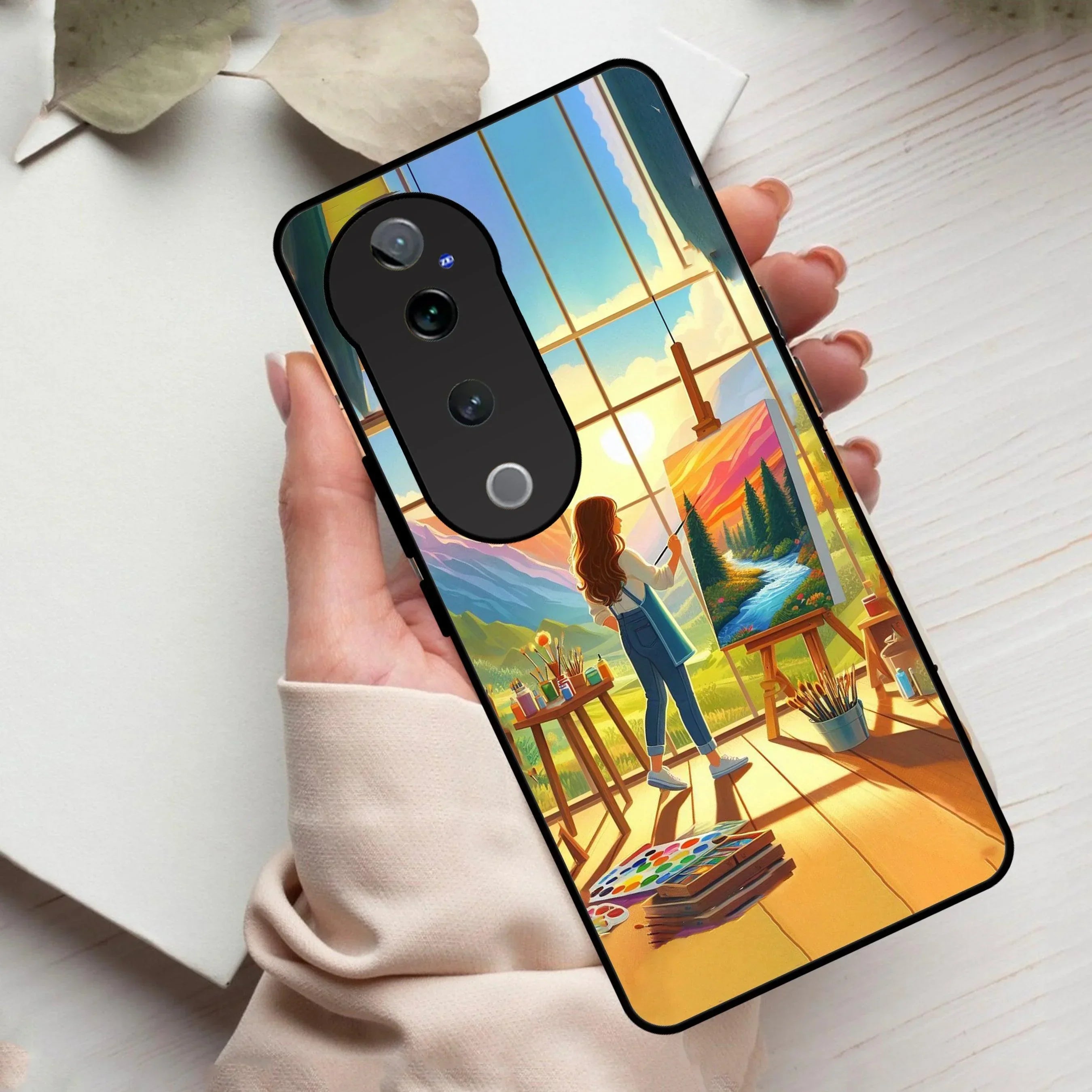 Canvas of Dreams Glass Case Cover For Vivo - ShopOnCliQ