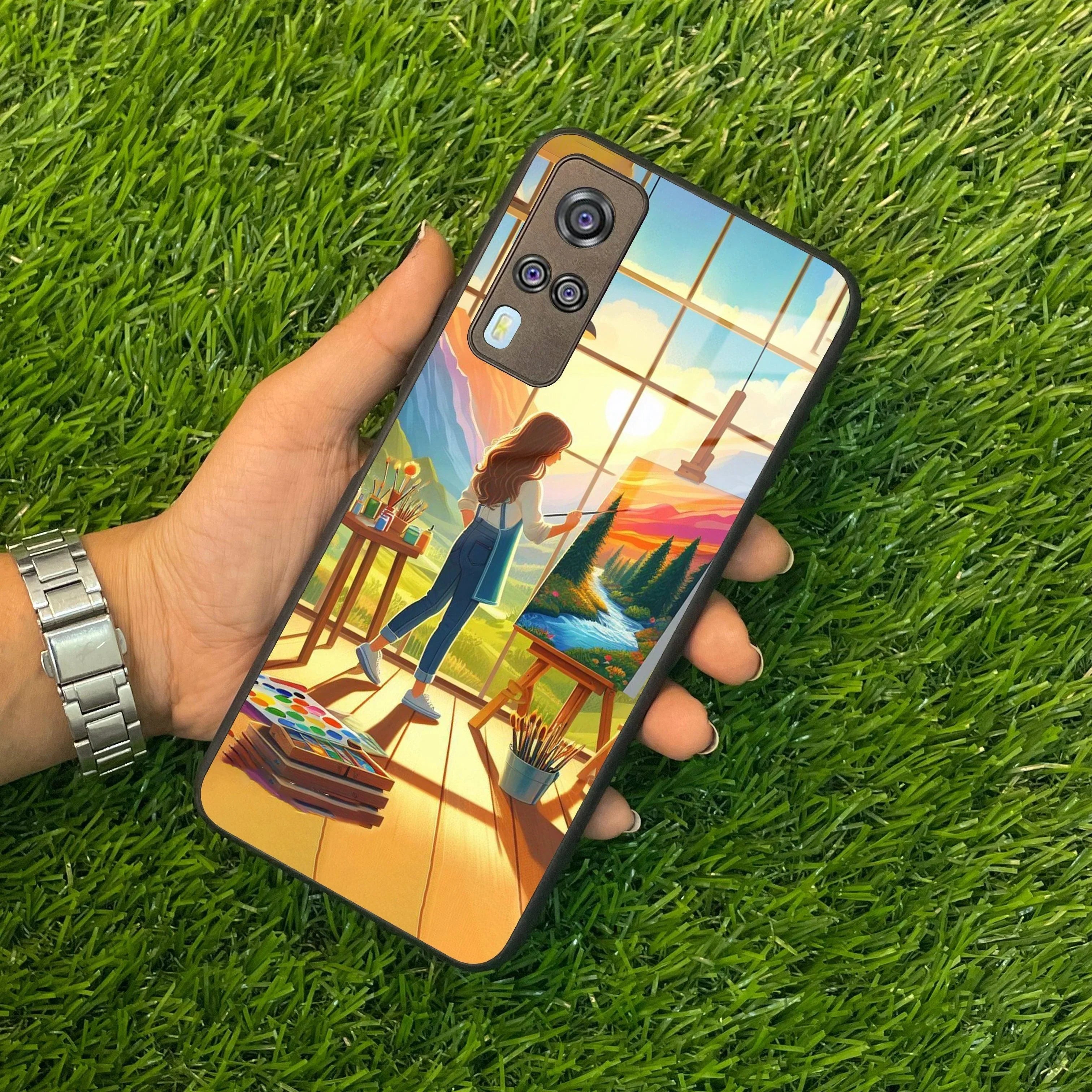 Canvas of Dreams Glass Case Cover For Vivo - ShopOnCliQ