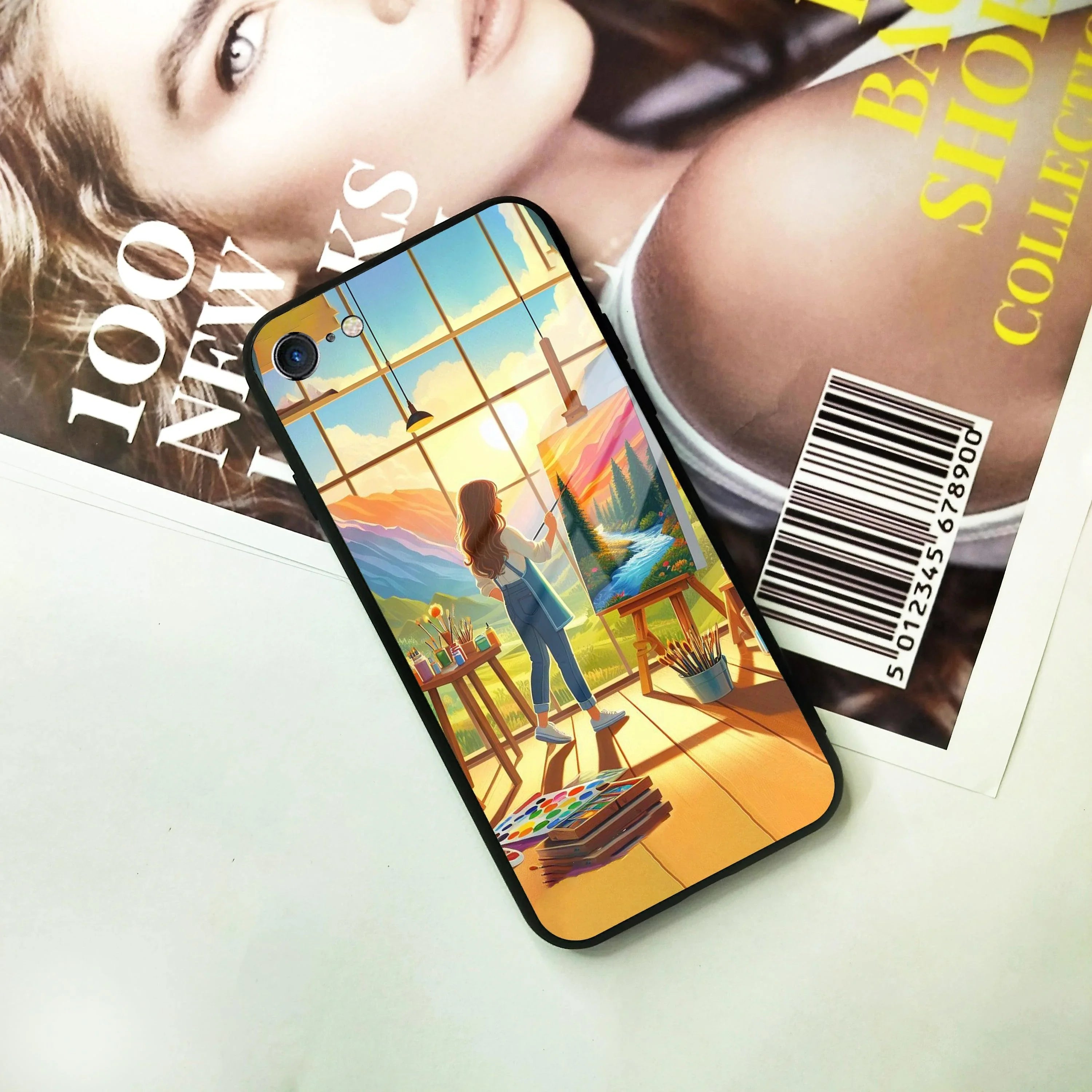 Canvas of Dreams Glass Case Cover For iPhone - ShopOnCliQ