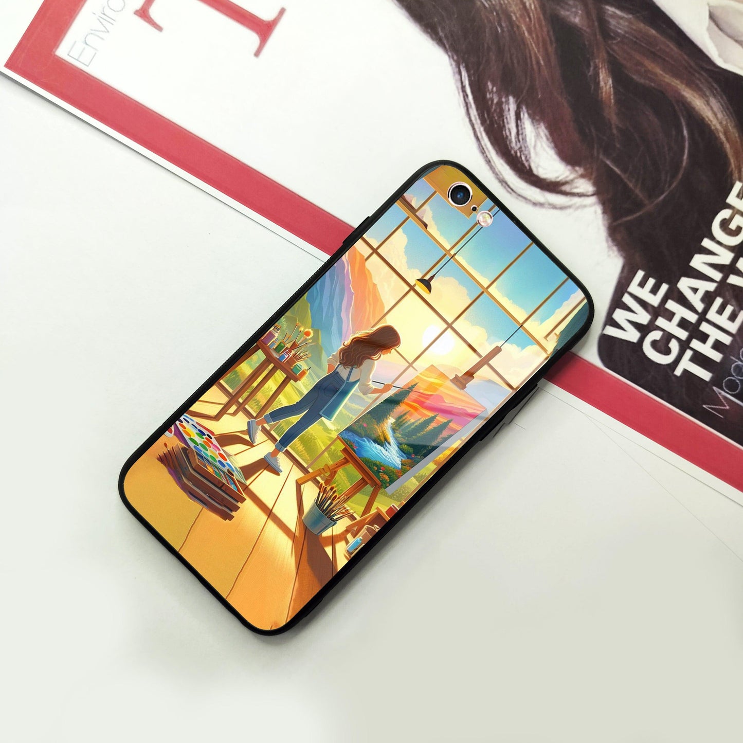 Canvas of Dreams Glass Case Cover For iPhone