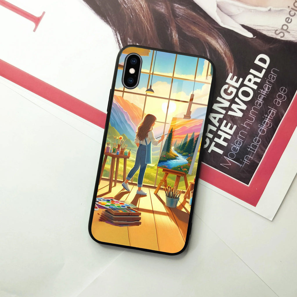Canvas of Dreams Glass Case Cover For iPhone - ShopOnCliQ