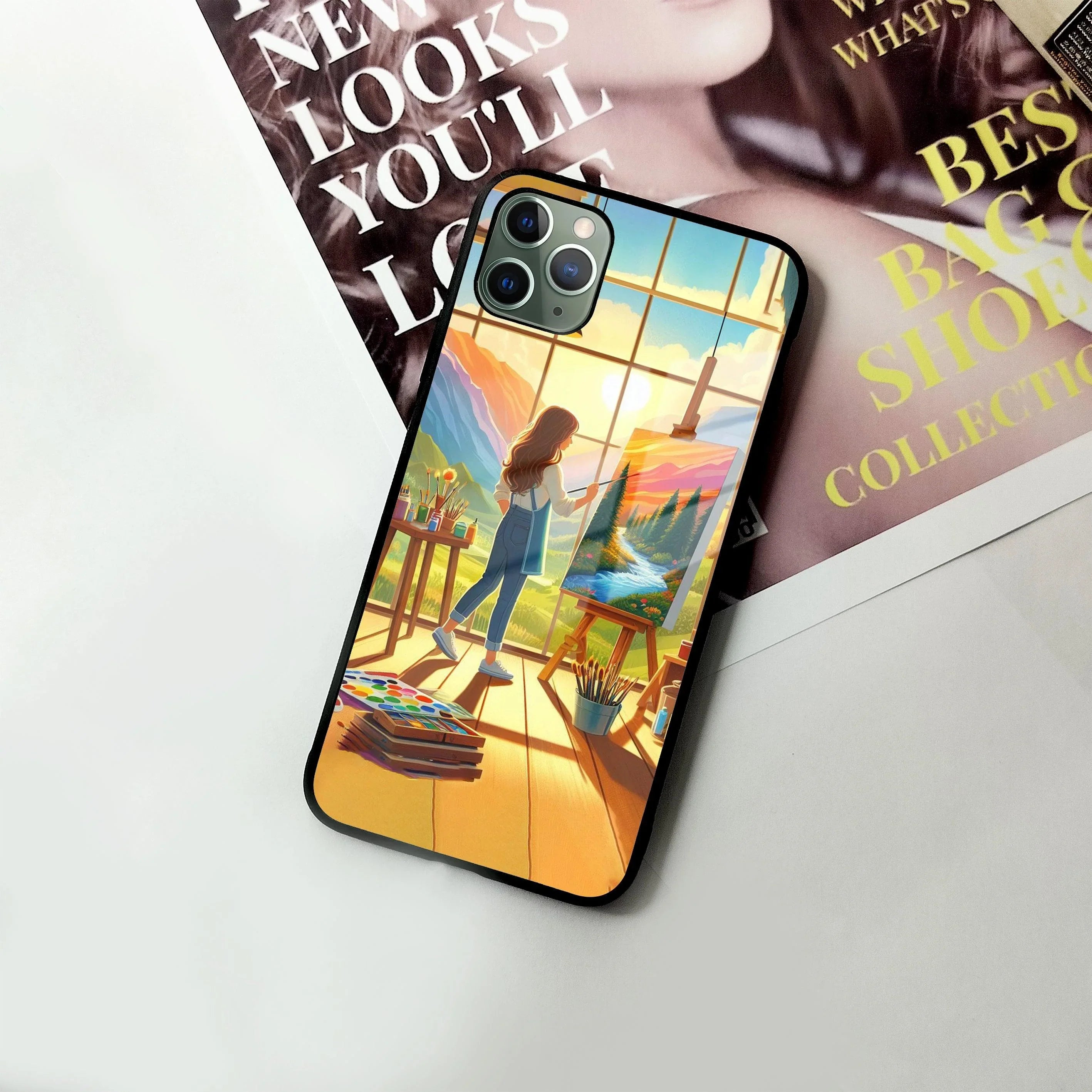 Canvas of Dreams Glass Case Cover For iPhone - ShopOnCliQ