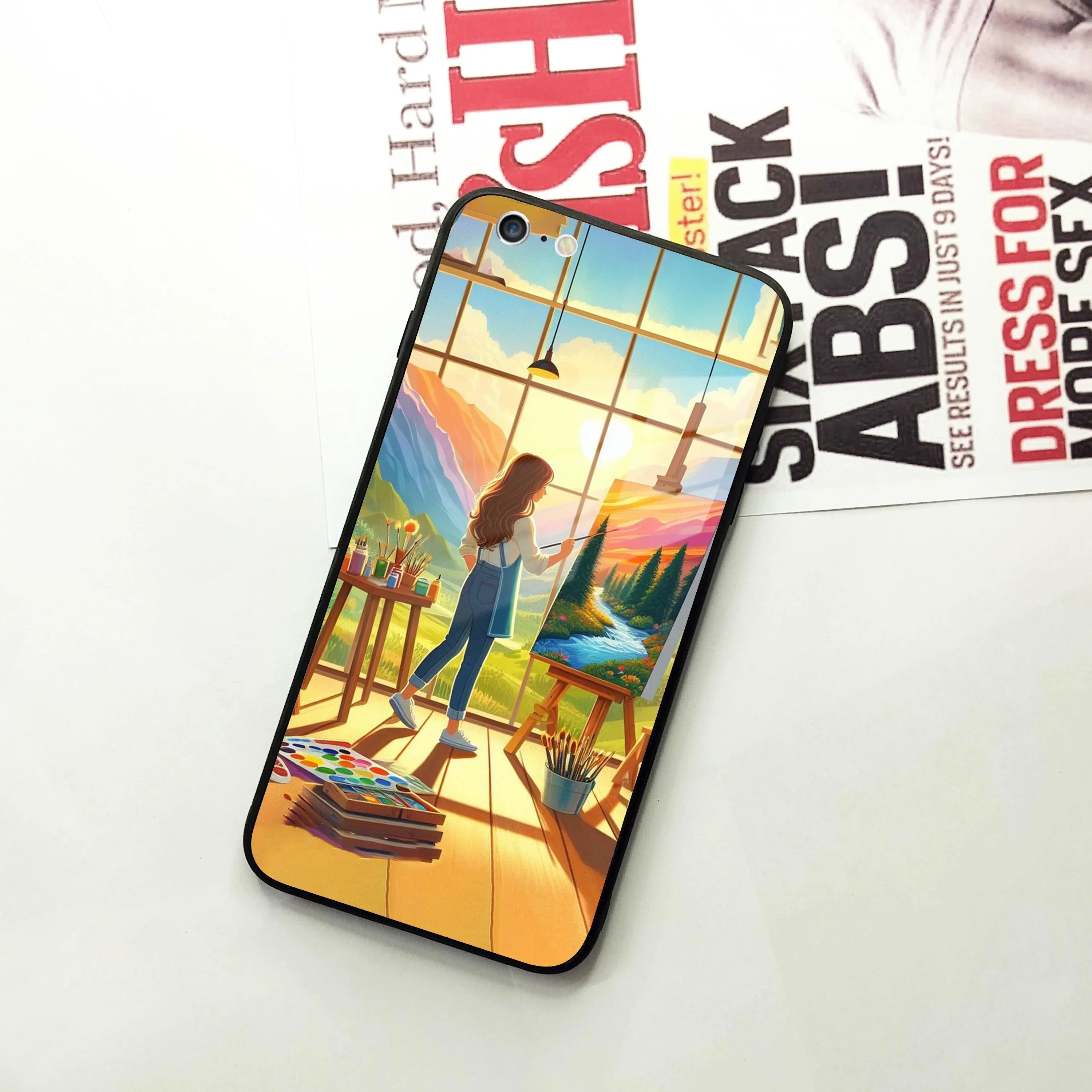 Canvas of Dreams Glass Case Cover For iPhone - ShopOnCliQ