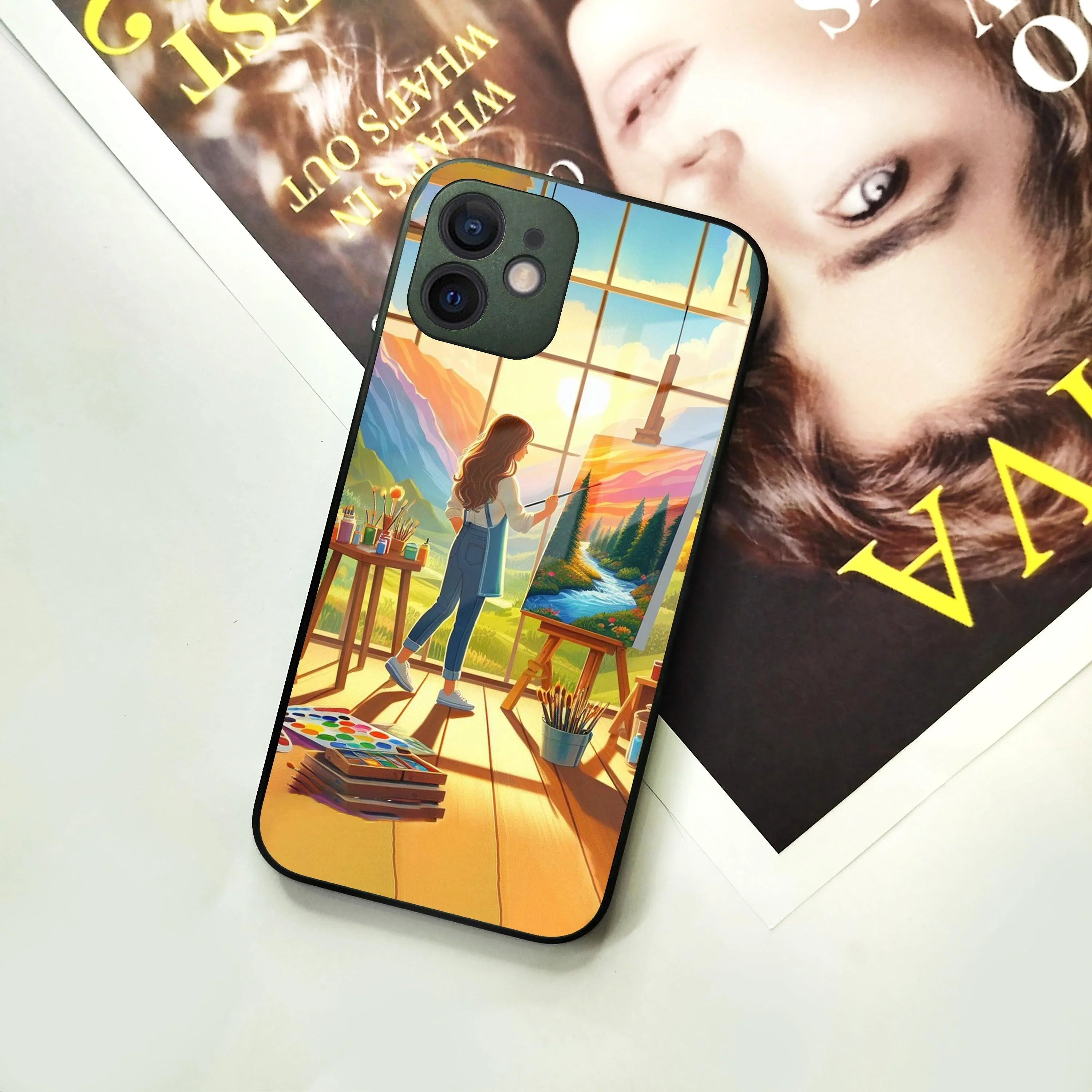 Canvas of Dreams Glass Case Cover For iPhone - ShopOnCliQ