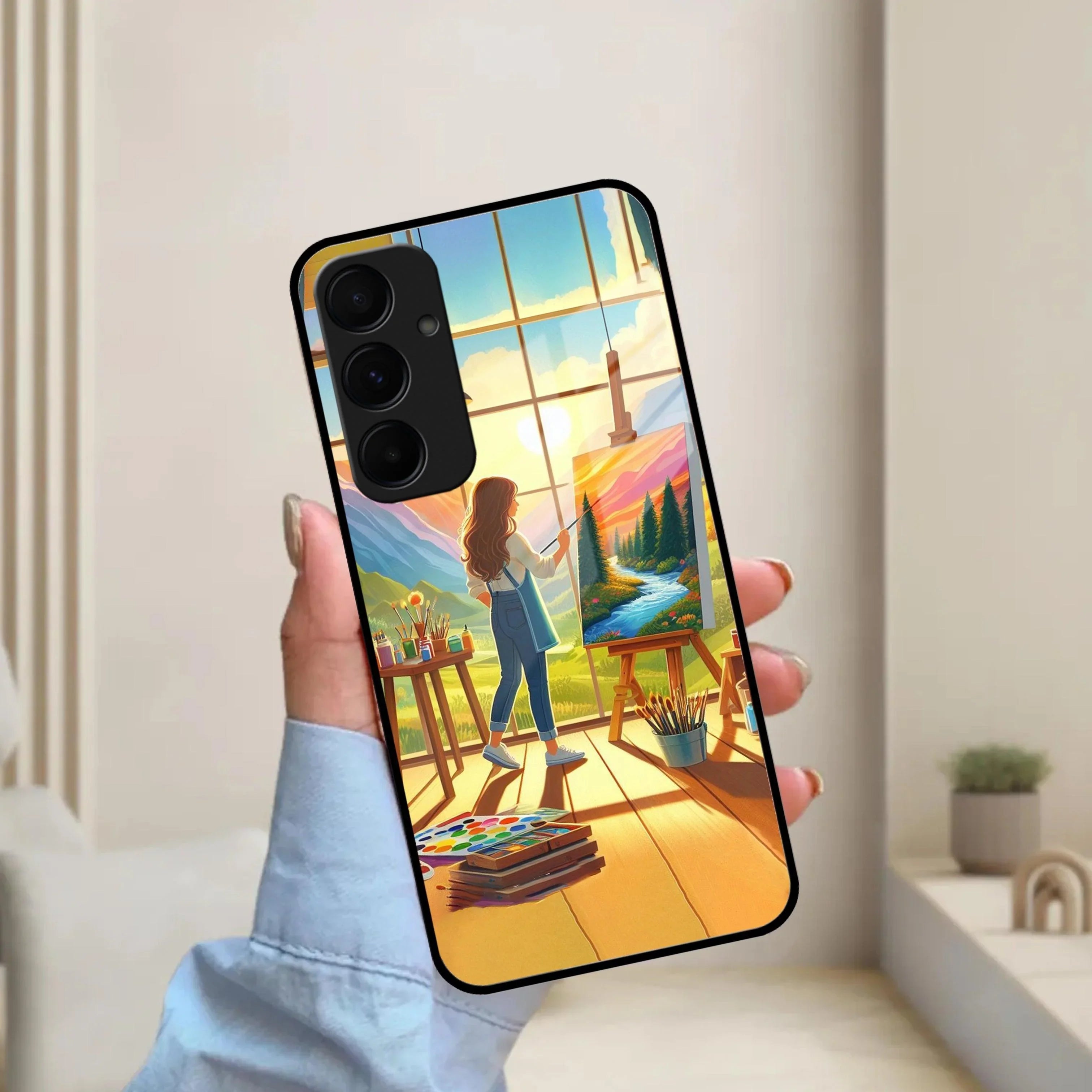 Canvas of Dreams Glass Case Cover for Samsung - ShopOnCliQ