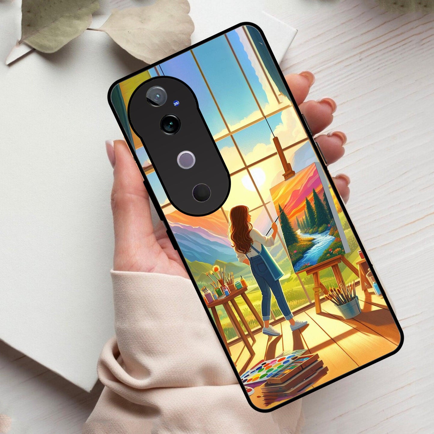 Canvas of Dreams Glossy Metal Case Cover For Vivo