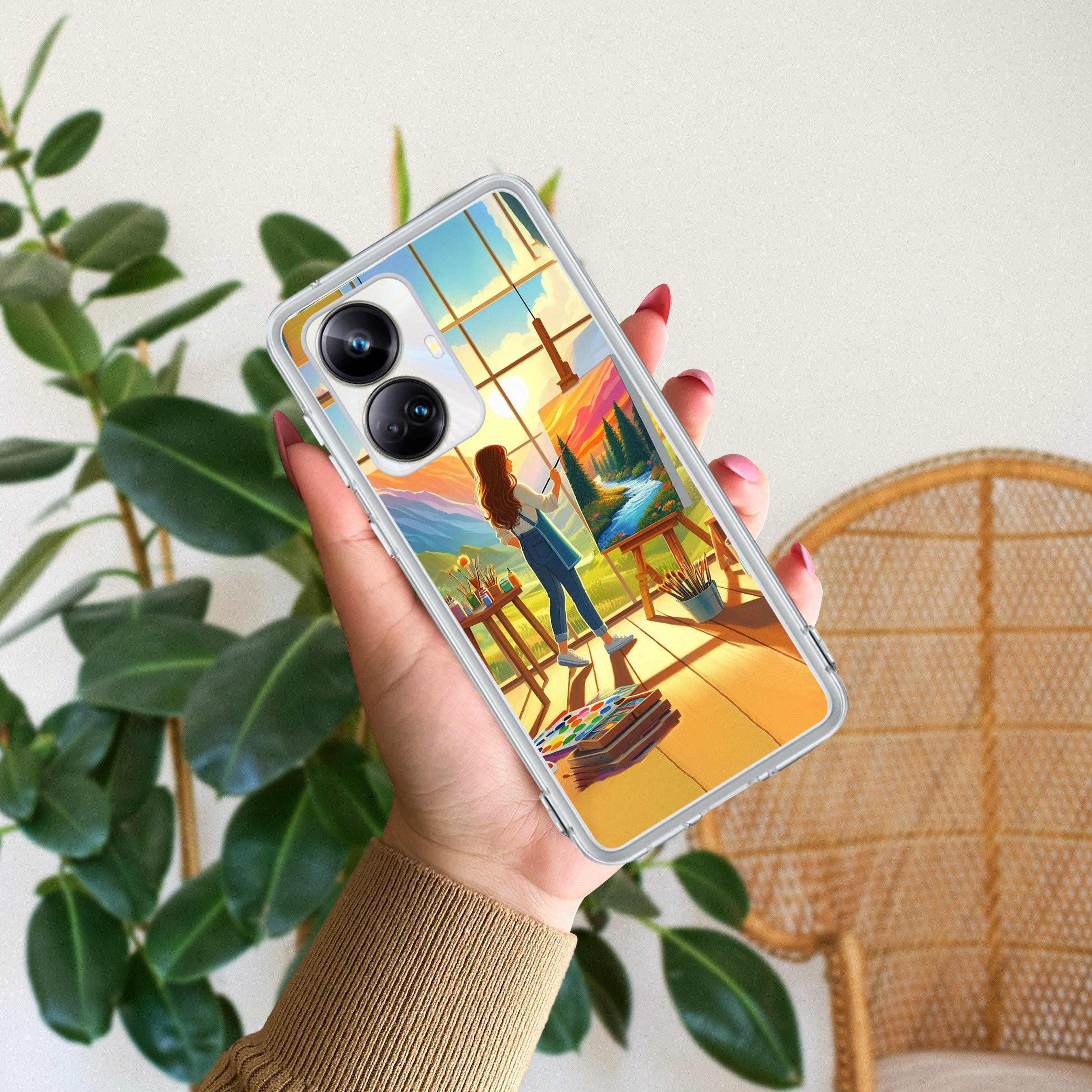 Canvas of Dreams Transparent Silicon Case For Realme C55