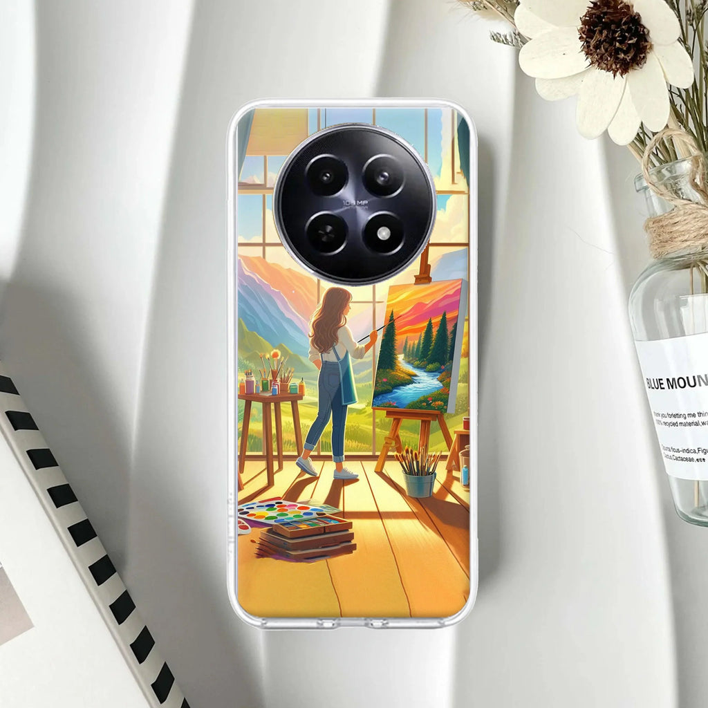 Canvas of Dreams Transparent Silicon Case For Realme C63 5G