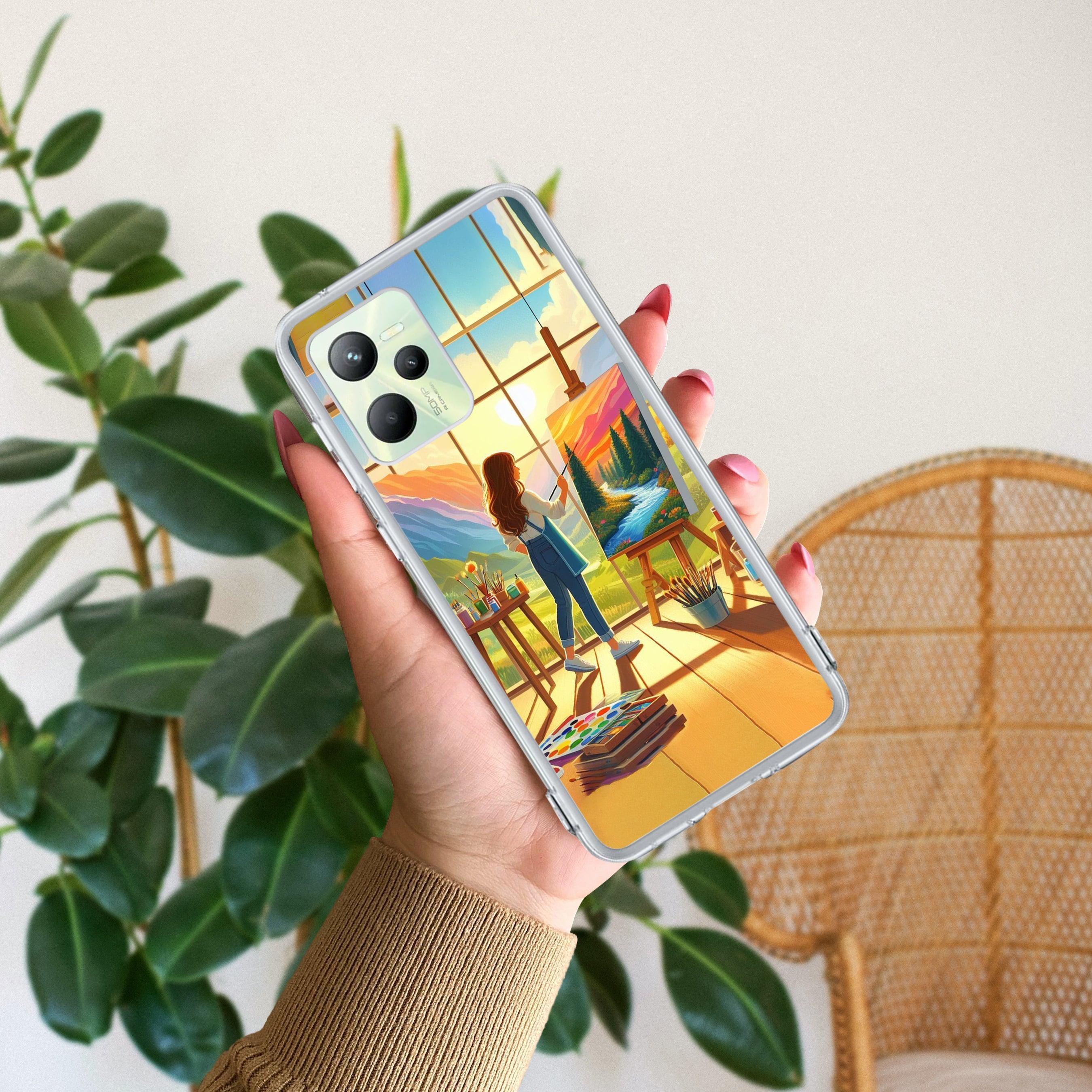 Canvas of Dreams Transparent Silicon Case For Realme C35 / Realme Narzo 50A Prime