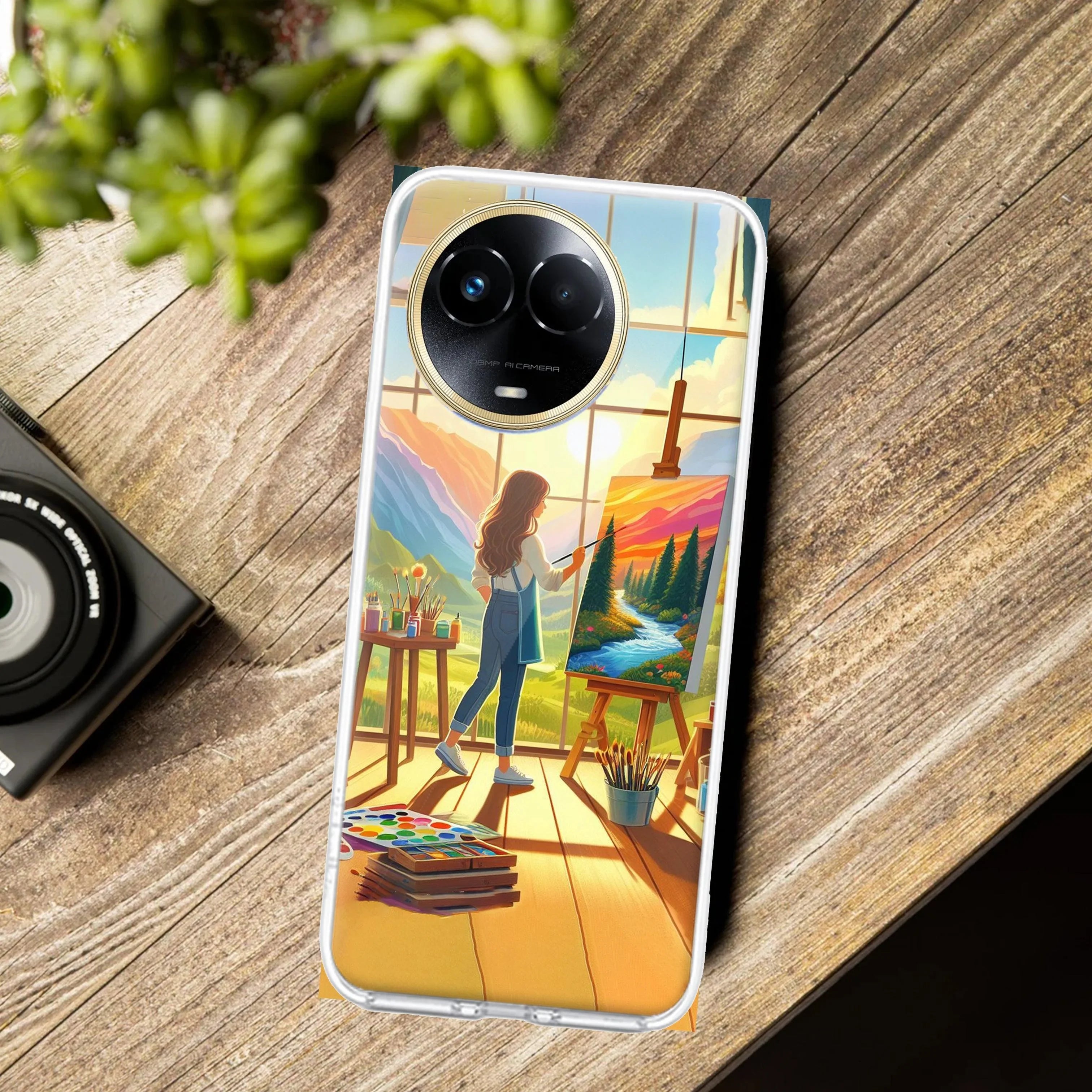 Canvas of Dreams Transparent Silicon Case For Realme 11 5G