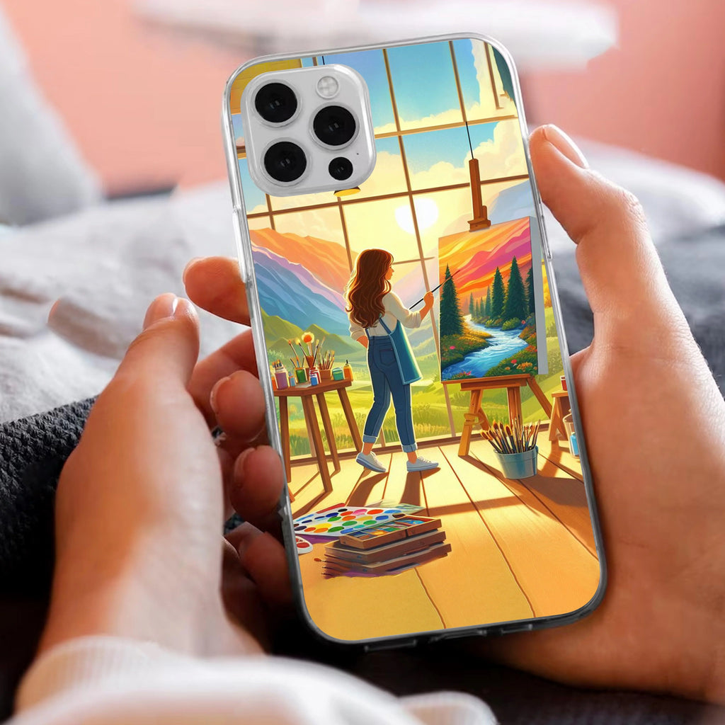 Canvas of Dreams Transparent Silicon Case For iPhone 14