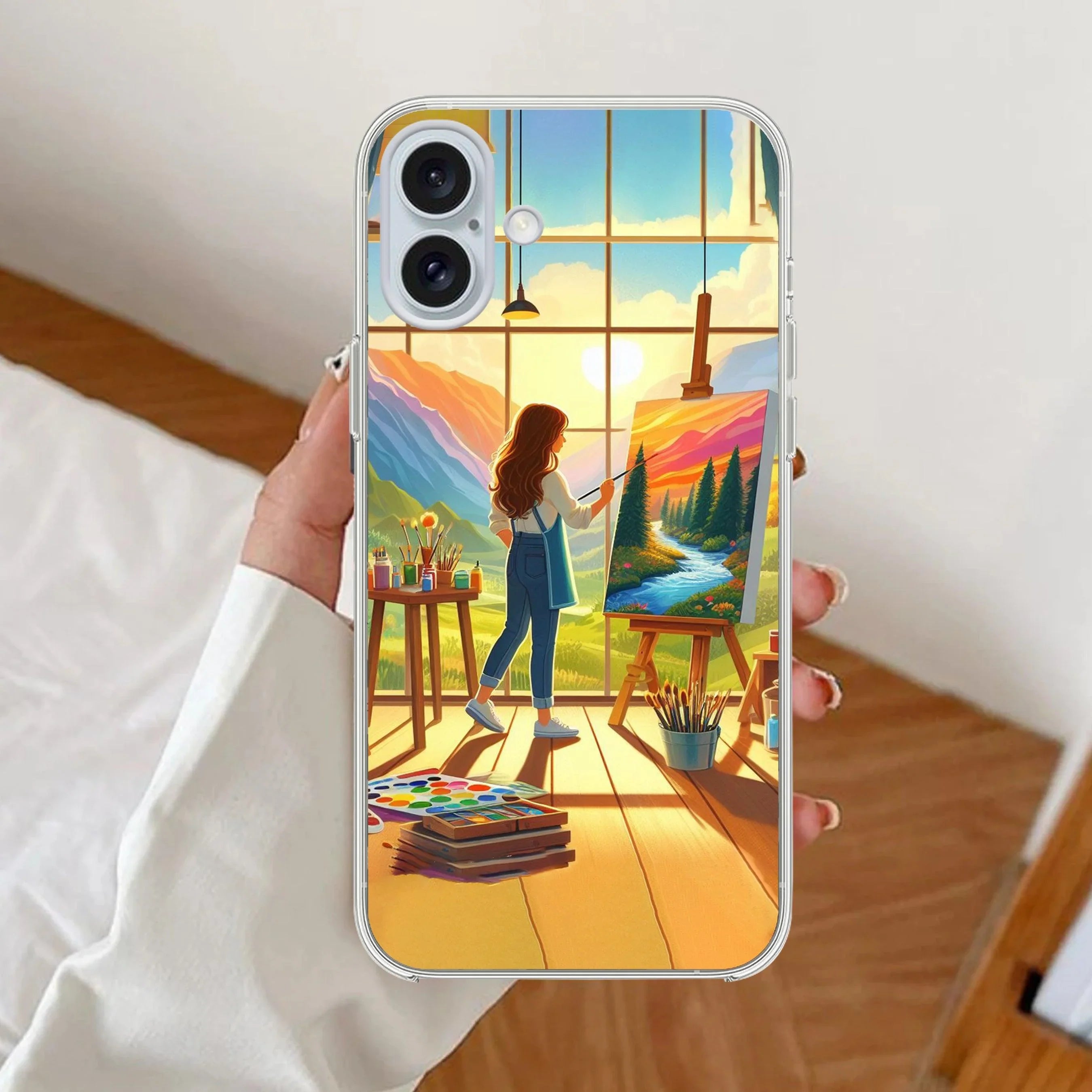 Canvas of Dreams Anti Yellow Clear Case For iPhone 17