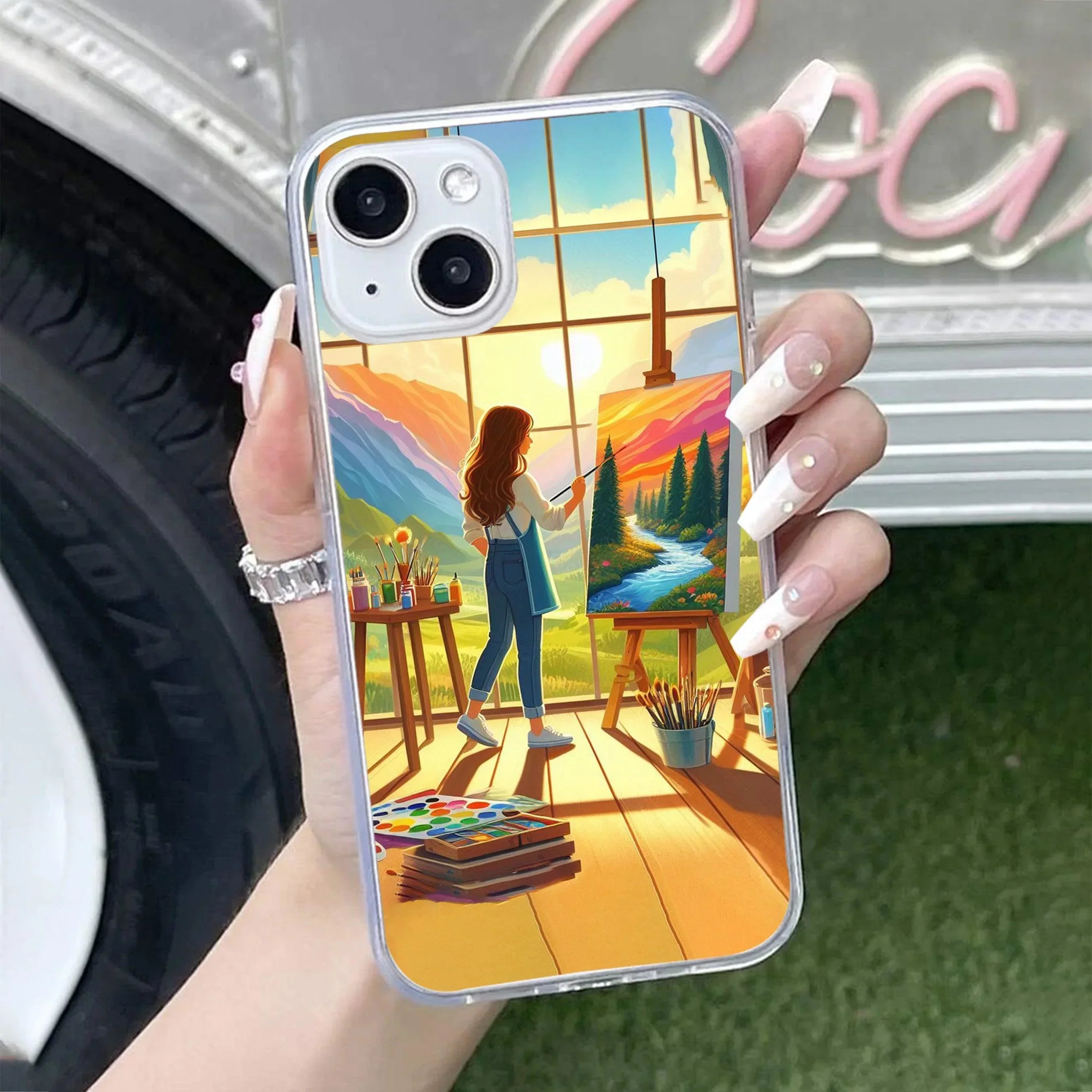 Canvas of Dreams Transparent Silicon Case For Google Pixel 8 5G