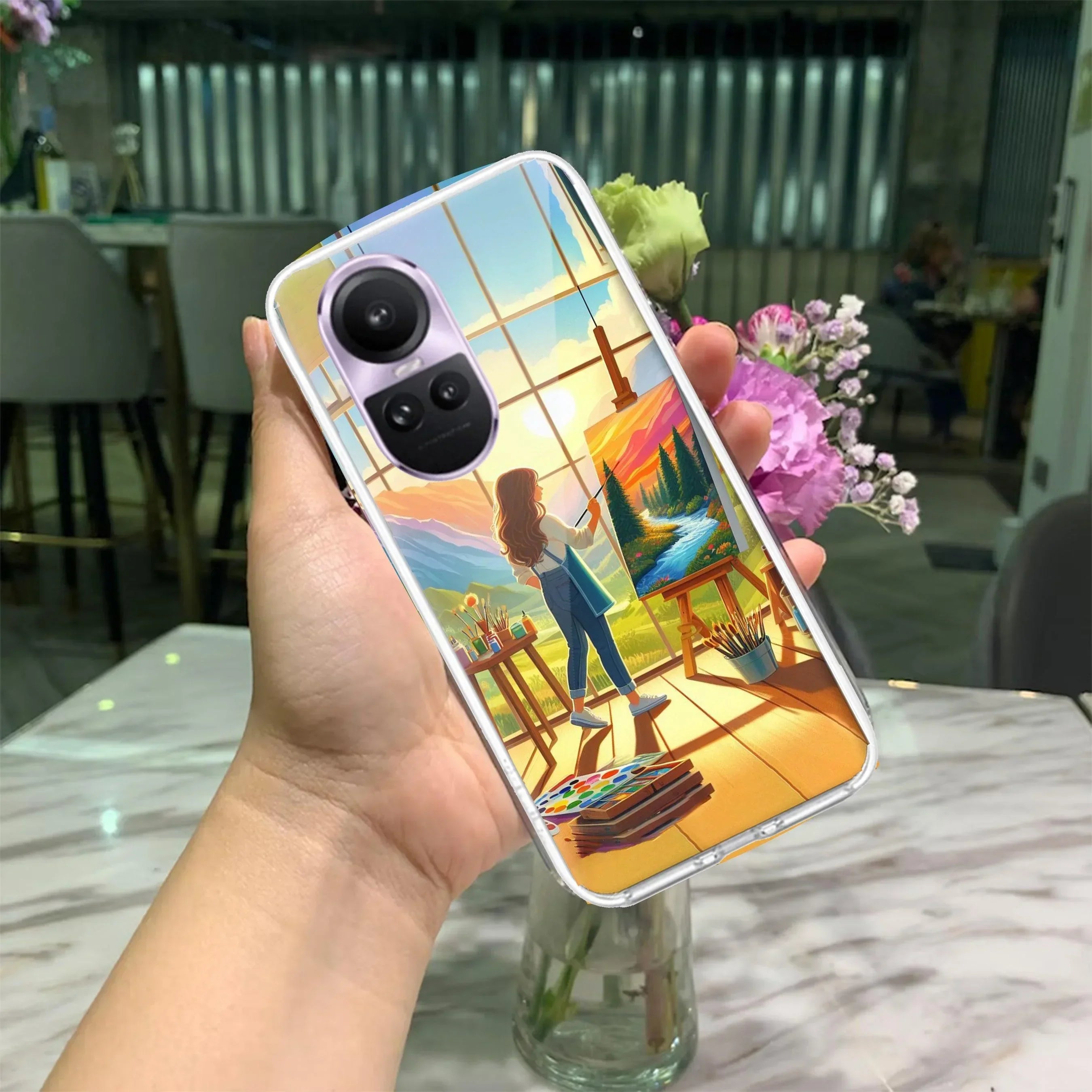 Canvas of Dreams Transparent Silicone Case For Oppo Reno 6 Pro 5G