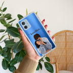 Captured Love Customize Transparent Silicon Case For Motorola G85 5G