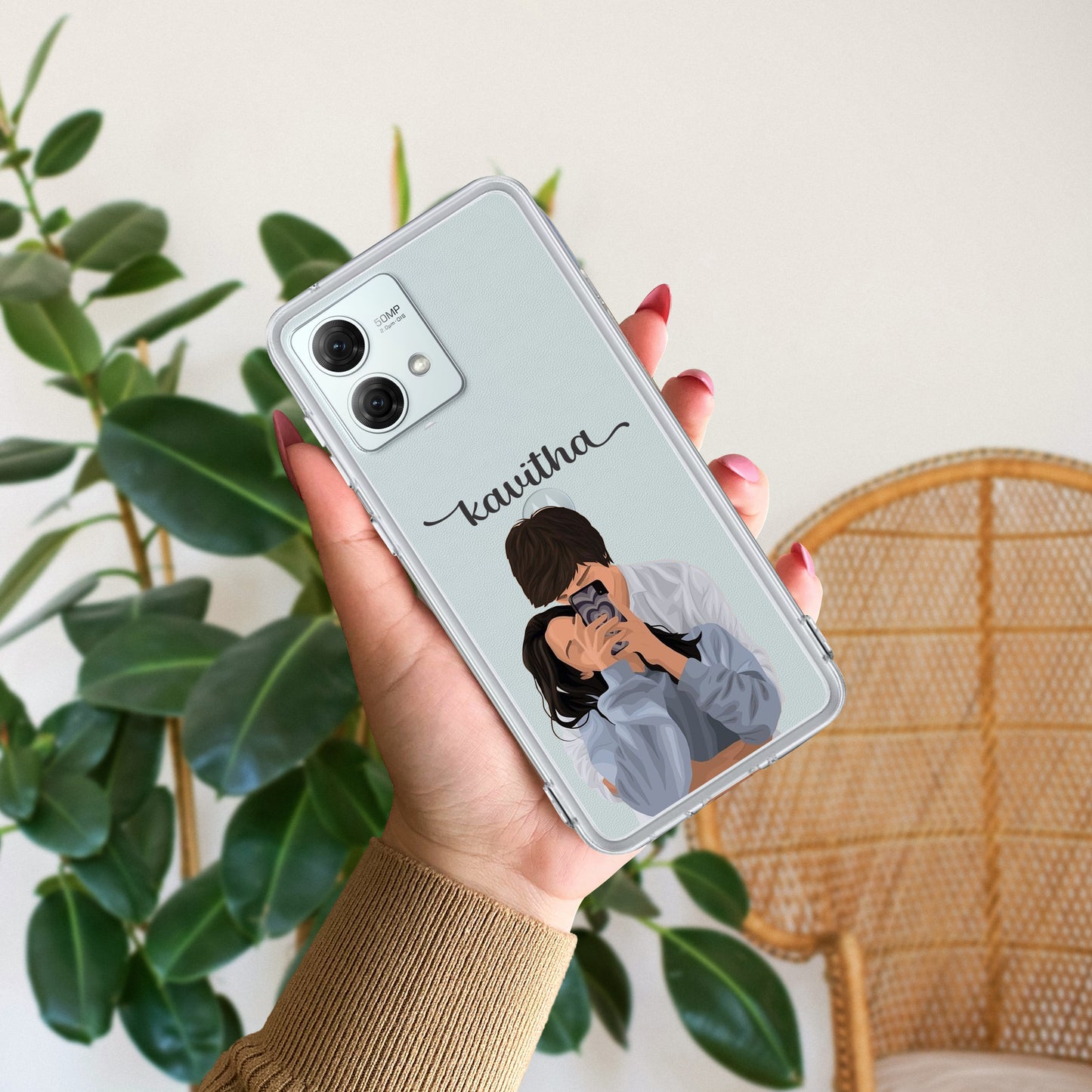 Captured Love Customize Transparent Silicon Case For Motorola ShopOnCliQ